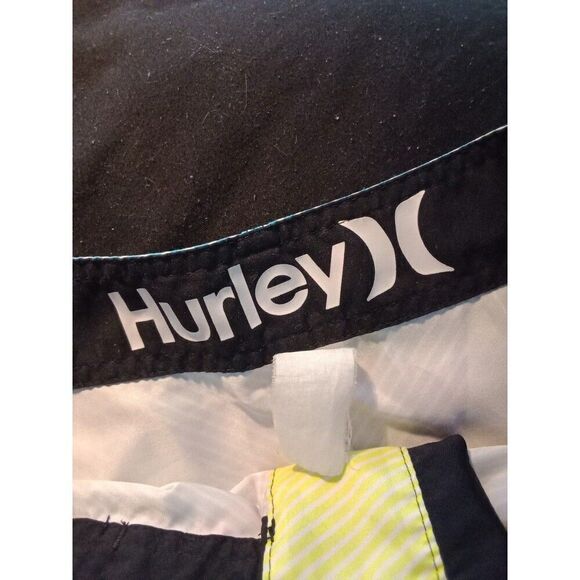 Hurley Board Shorts Beach Swim Men's 30" Waist Yellow Green - Picture 5 of 7
